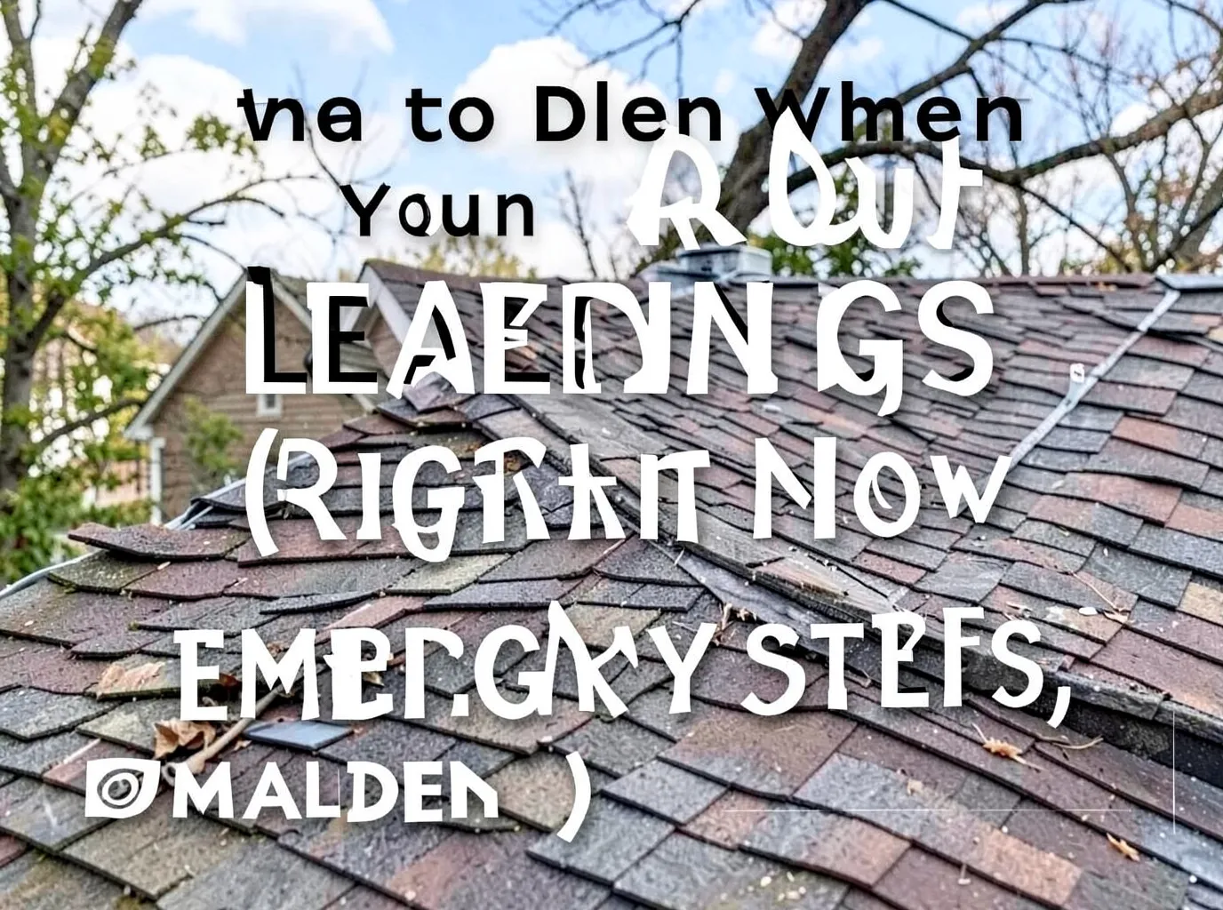What to Do When Your Roof Is Leaking Right Now (Emergency Steps)