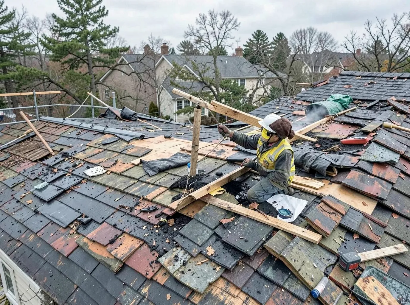 Storm Damage Roof Repair in Malden, MA